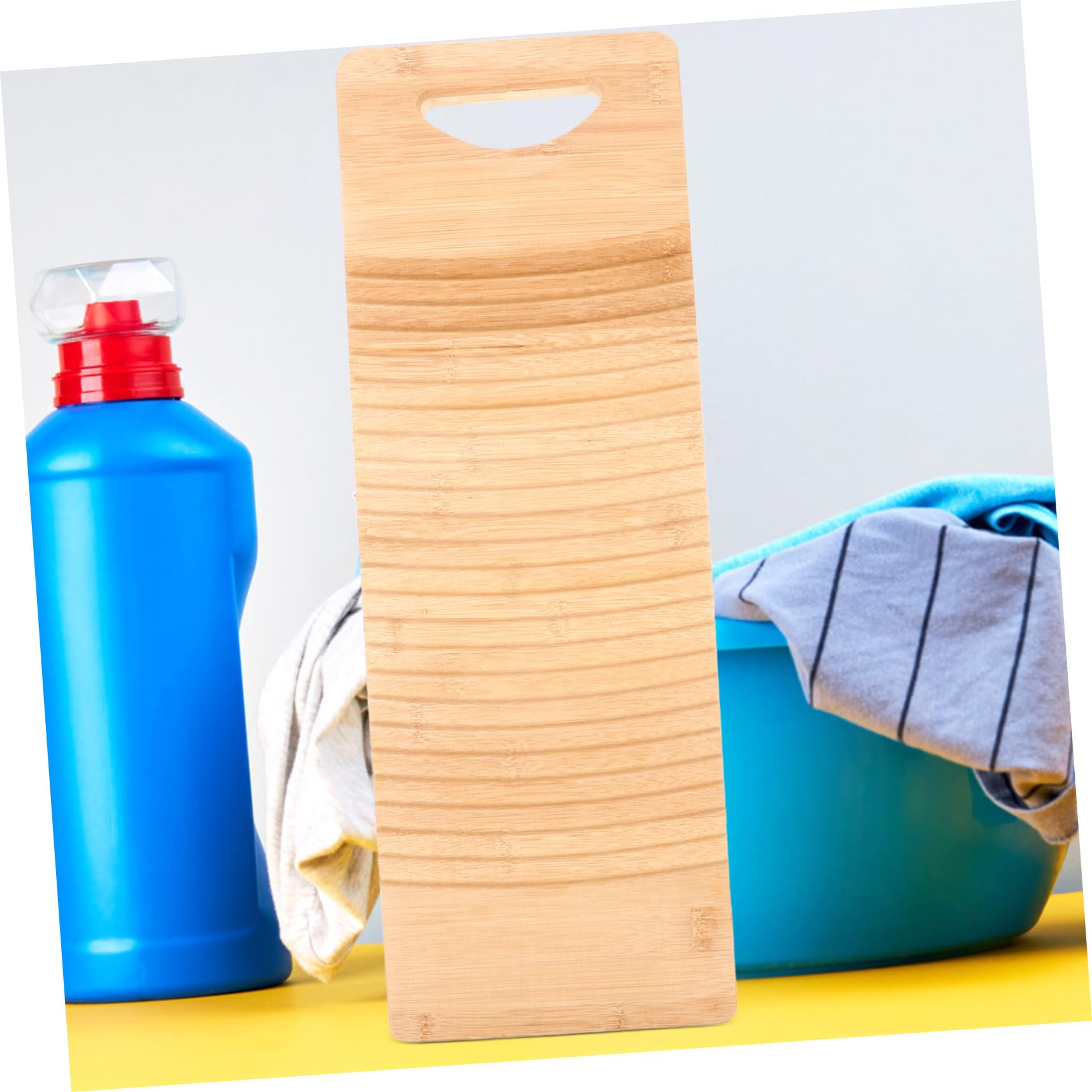 Healeved ASSE da Lavare in bambù per Casa, Superficie Ondulata Antiscivolo, Delicata sui Vestiti, per Calze e Abiti da Ragazzo Ragazza, 50x18