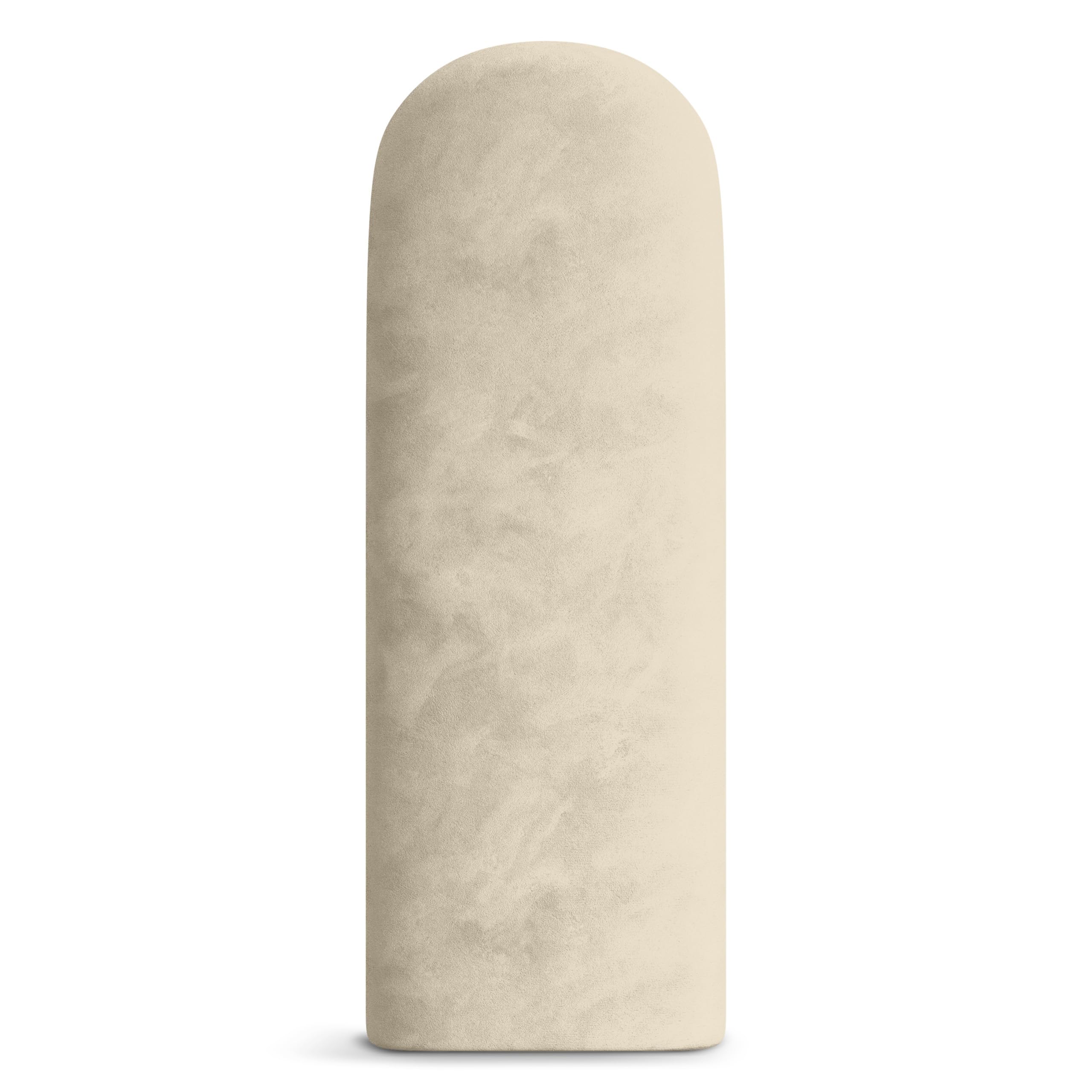 Muralo - Paneles ovalados acolchados para cabecero de cama, para decoración de pared, para dormitorio o salón, como cojines lumbares, modernos (crema, 30 x 100 cm)