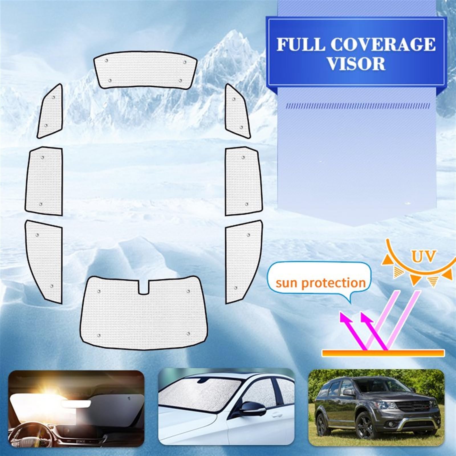 parasoles para Coche para Dodge para Journey para Fiat para Freemont JC Parasol para Ventana De Coche Cubierta Anti-UV Parasol para Ventana Completa De Coche cortinillas para Coche (Tamaño : Rear Win