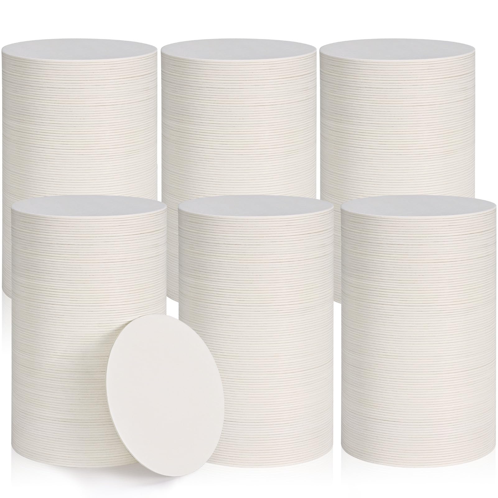 600 PCS Disposable Paper Coasters, Thickened 1.5mm 4 Inch Cardboard Blanks