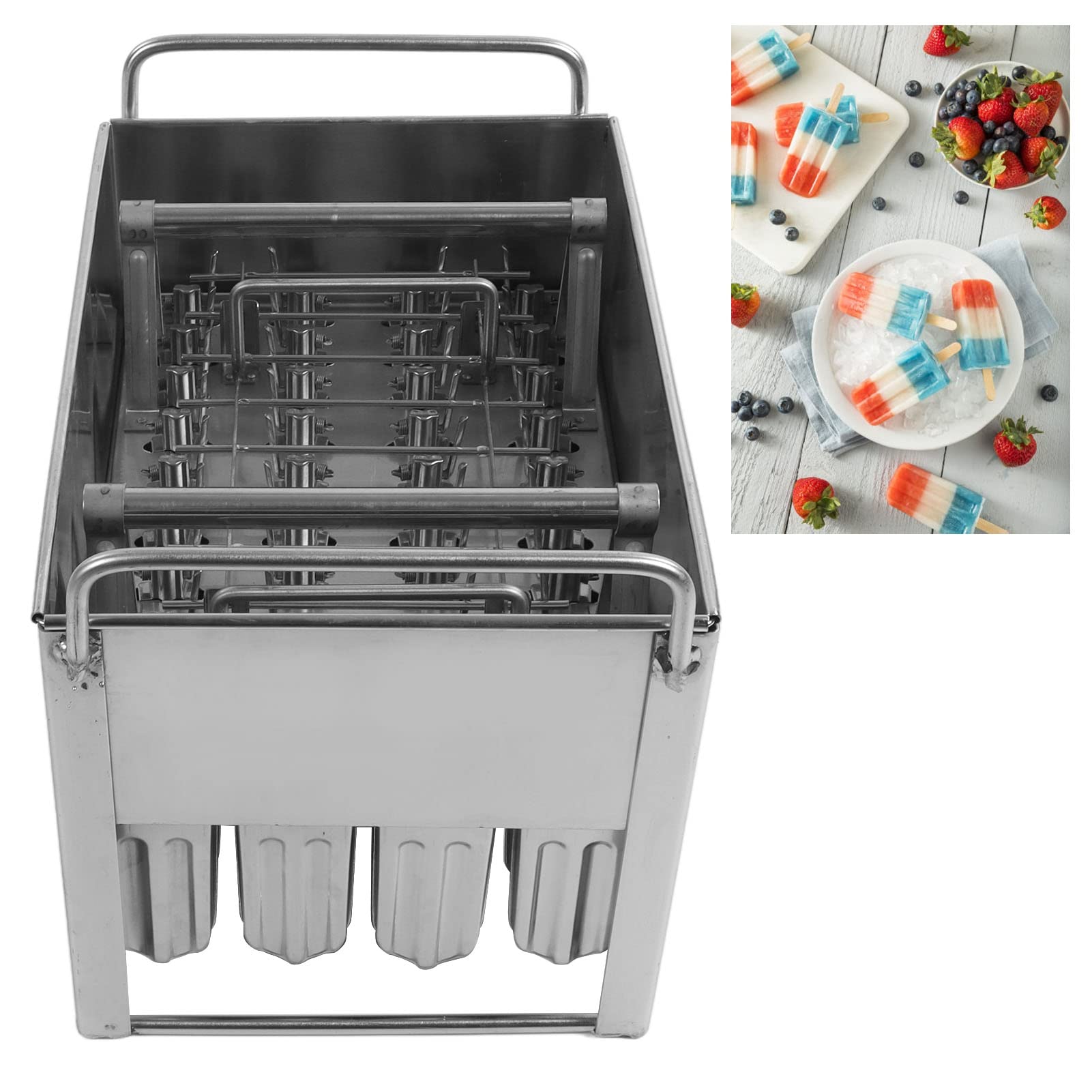 Keenso Soporte para Molde de Helado de Acero Inoxidable 304, Liso Práctico para Cocina Casera