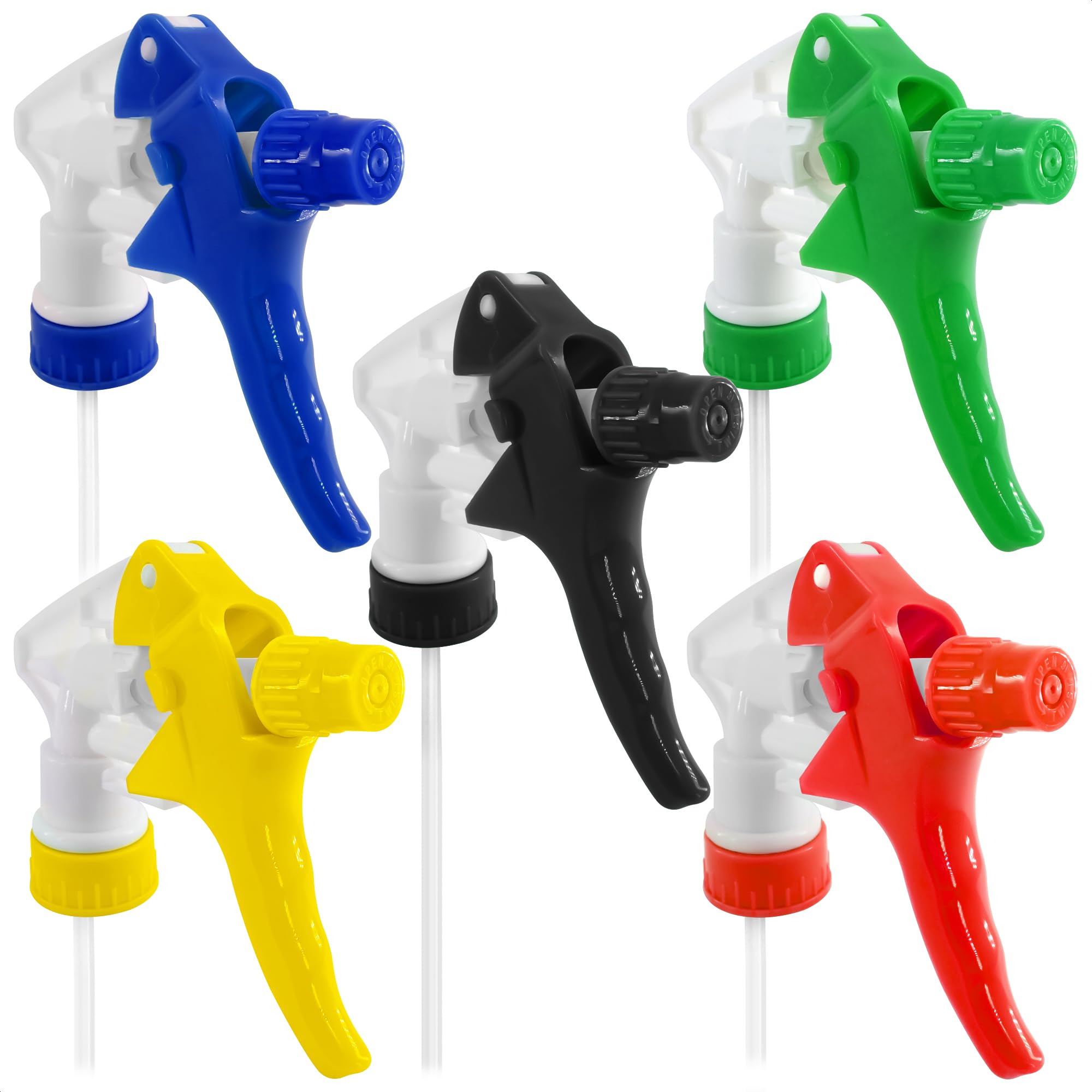 ALPENKOK Lab Bottletop Dispensers 5 Pack, Fits 8-32 oz Bottles (Multicolor)