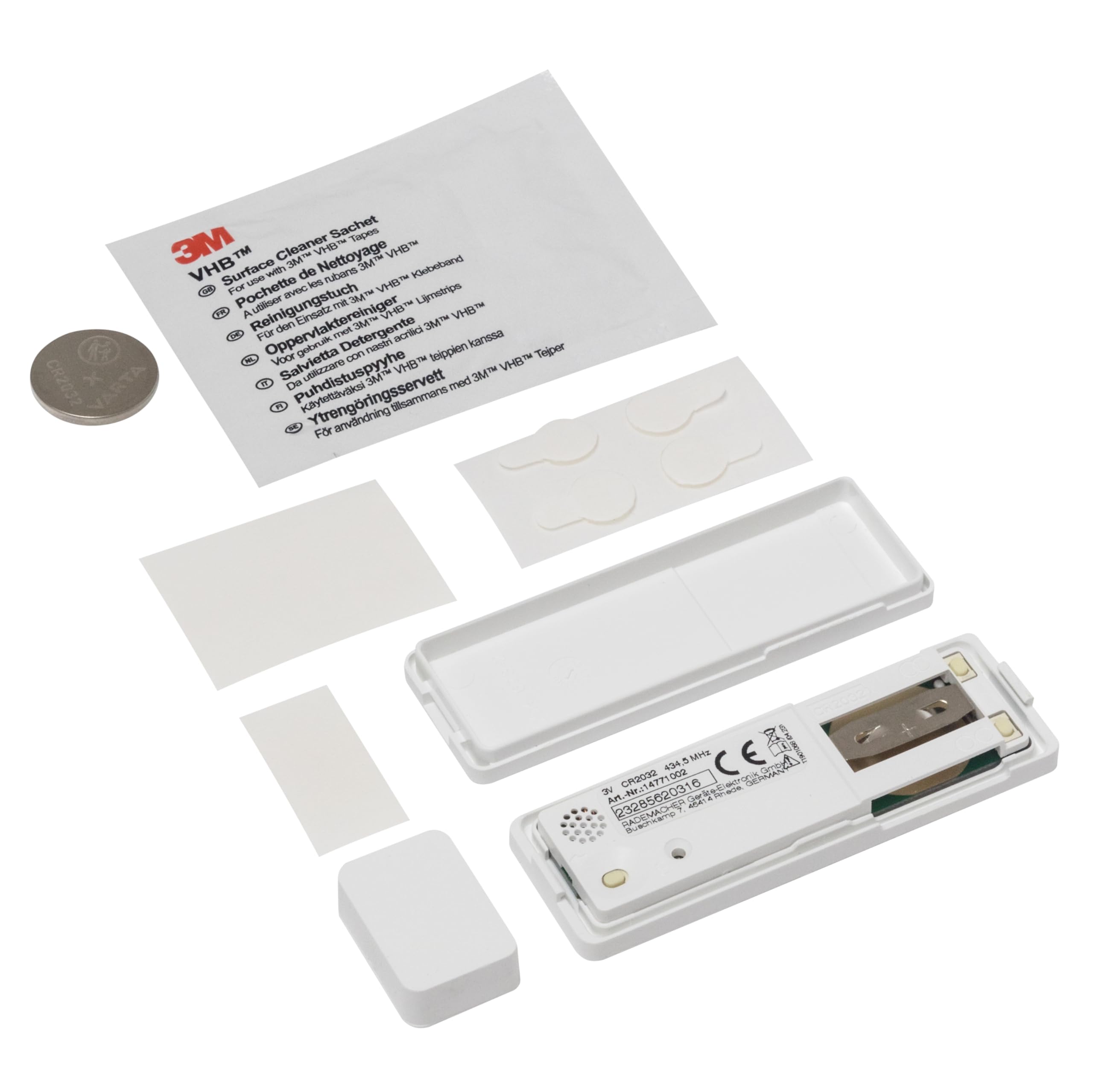 HOMEPILOT Tür- und Fensterkontakt smart, Funksensor zur Fensterüberwachung für mehr Sicherheit & Energieeffizienz, Einbau in Fensterrahmen möglich (Smart Home App via Gateway premium), Weiß