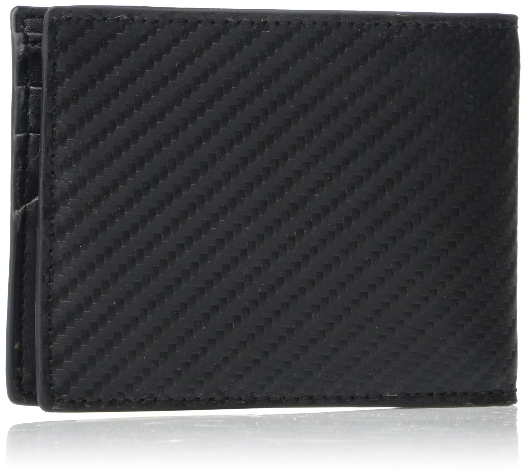 Calvin Klein Men's Textured Slimfold, Carbon Fiber Black, One Size