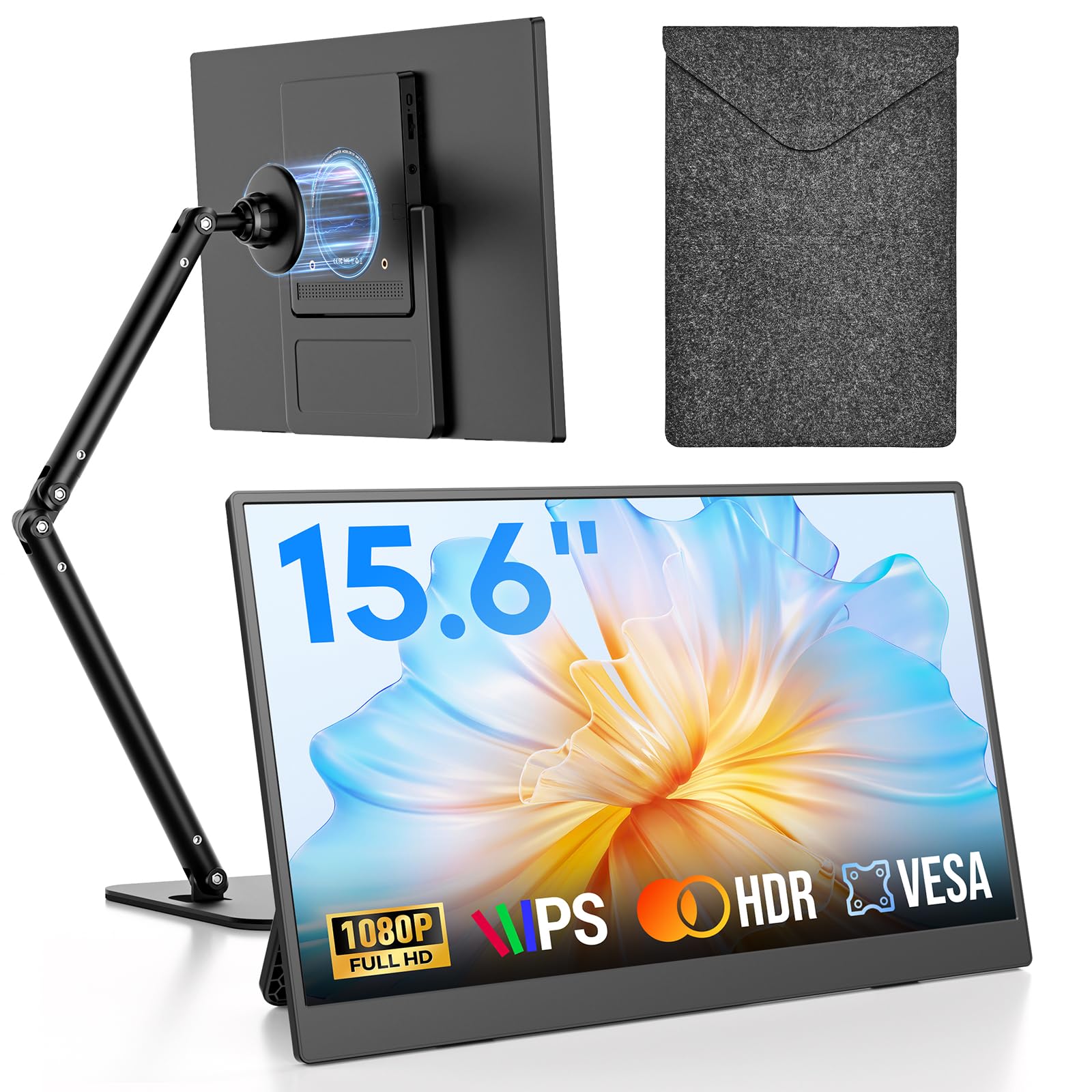 LEDディスプレイ ポータブルモニター スピーカー付き スタンド 15.6インチ Amazon.co.jp: 【2026モデル】モバイルモニター Omiodo 15.6インチ