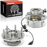 A-Premium 2x Front Wheel Bearing Hub Assembly for 4WD Chevy Tahoe Silverado 1500 Suburban Avalanche GMC Sierra Yukon XL - 6-Lug ABS Sensor Included