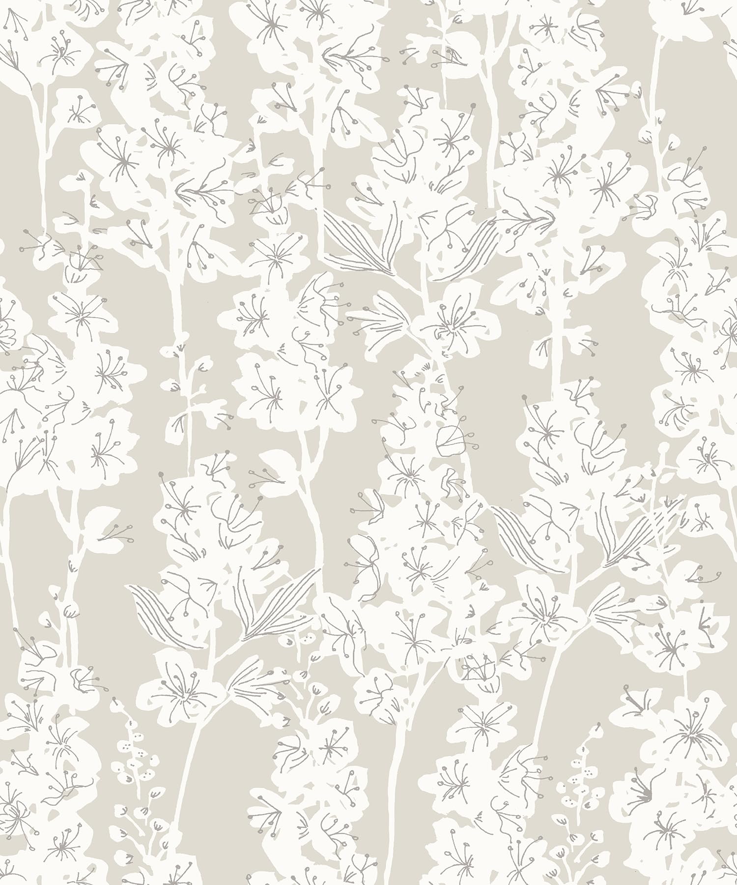 Papier peint Larkspur à coller couleur taupe pour relooker un salon cosy