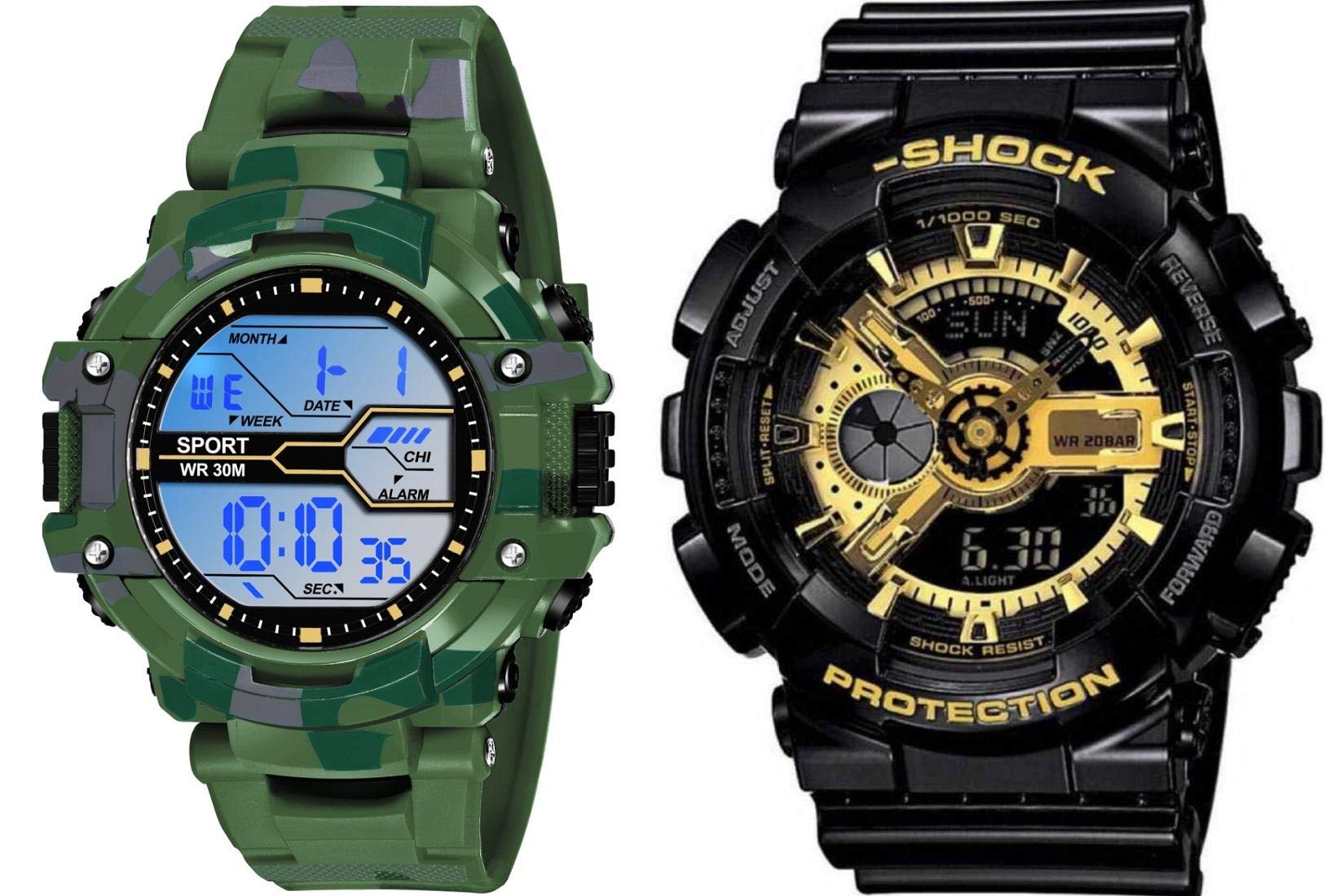 CHEETAH Stainless Steel Combo Pack of 2 Digital Professional Sports Multi-Function Dial Watches for Men & Boys (Color: Black & Green) (B08YHV1R9S) Amazon Price History, Amazon Price Tracker