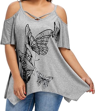 Plus size butterfly shirt Outlet