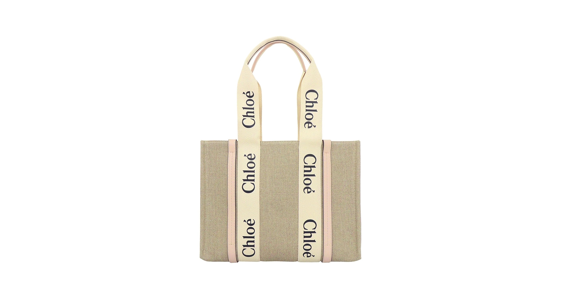 Chloé トートバッグ ベージュ キャンバス クロエ Chloe トートバッグ レディース WOODY ブルー