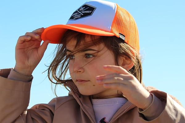 Surf Monkey Cappello Trucker imbottito con griglia per ragazzo/ragazza - 6-12 anni/Wear&Care - 4