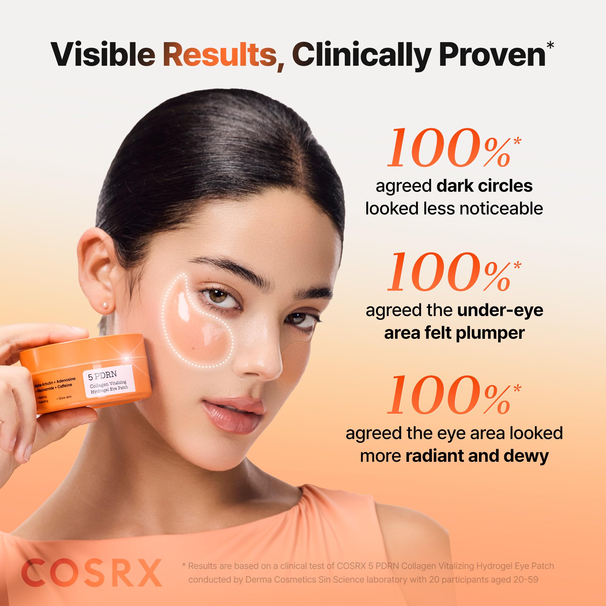 COSRX Lot de 5 patchs pour les yeux hydrogel vitalisant au collagène PDRN (60 patchs)