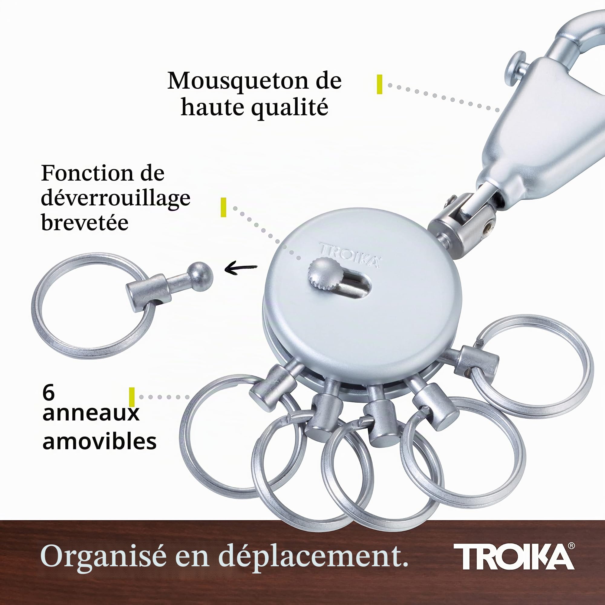 TROIKA Patent Porte-clés. Mixte (lot de 1)