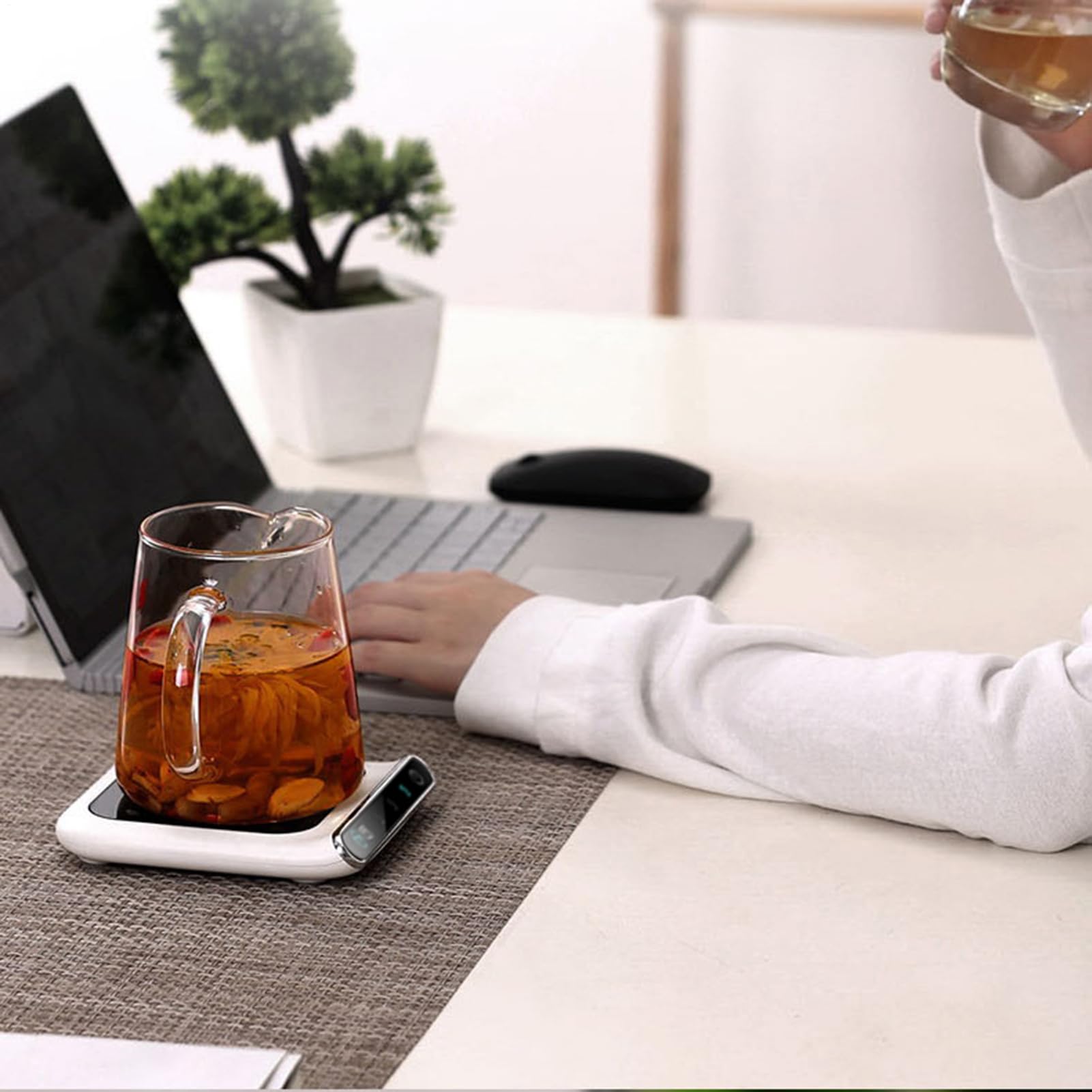 Chauffe-tasses à café - Chauffe-tasses de thé et de café intelligent avec chauffage de 5,2 x 4,65 x 0,79 pouces, chauffage de tasses à thé avec arrêt automatique de 5 V-2 A 10 W | pour cuisine, dormi