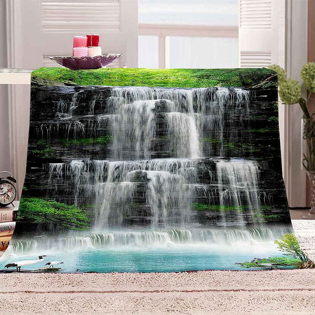 Couverture polaire cascade naturelle pour créer un cocon chaleureux