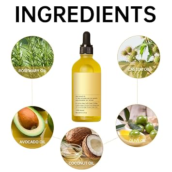 Natural Rosemary Hair Growth Oil - For Dry, Damaged Hair & Thinning Hair - Strengthening & Nourishing Treatment - 2 Fl Oz (60mL)2PCS