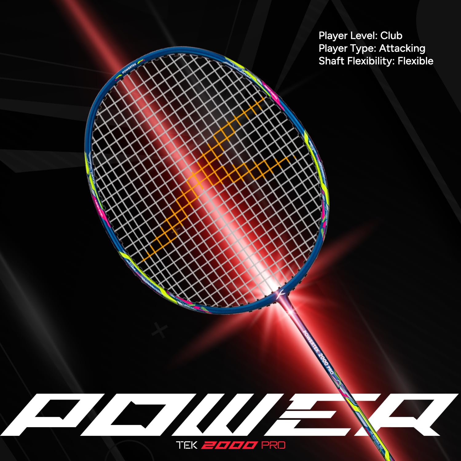 Amazon | Hundred Powertek 2000 PRO バドミントンラケット フルカバー