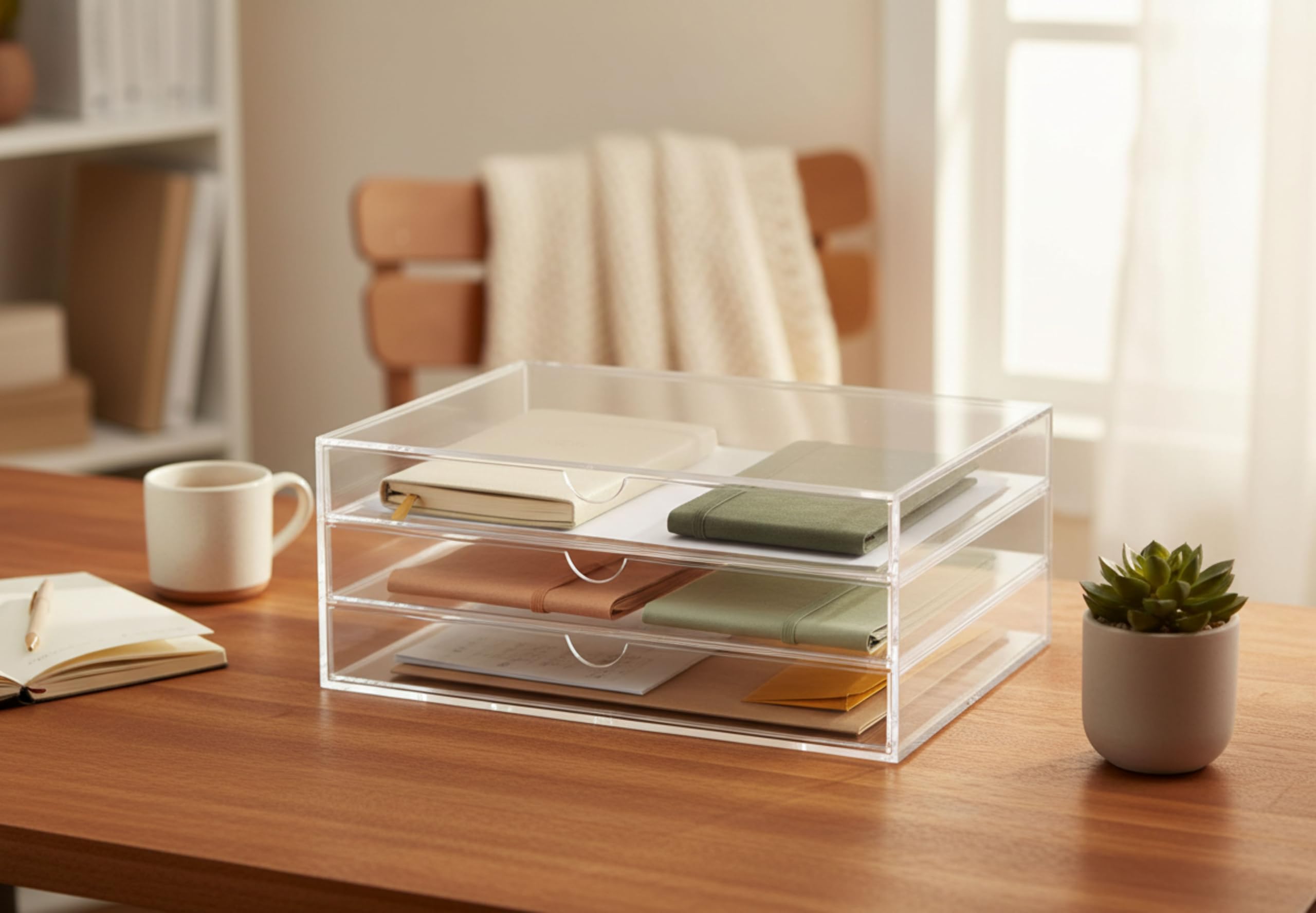 OSCO Landscape Clear Acrylic 3 Tier Sorter