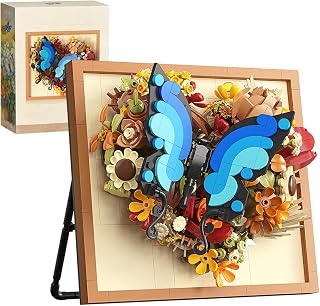 765 PCS Butterfly Flower Building Block Set - Botanical Collection Paint...