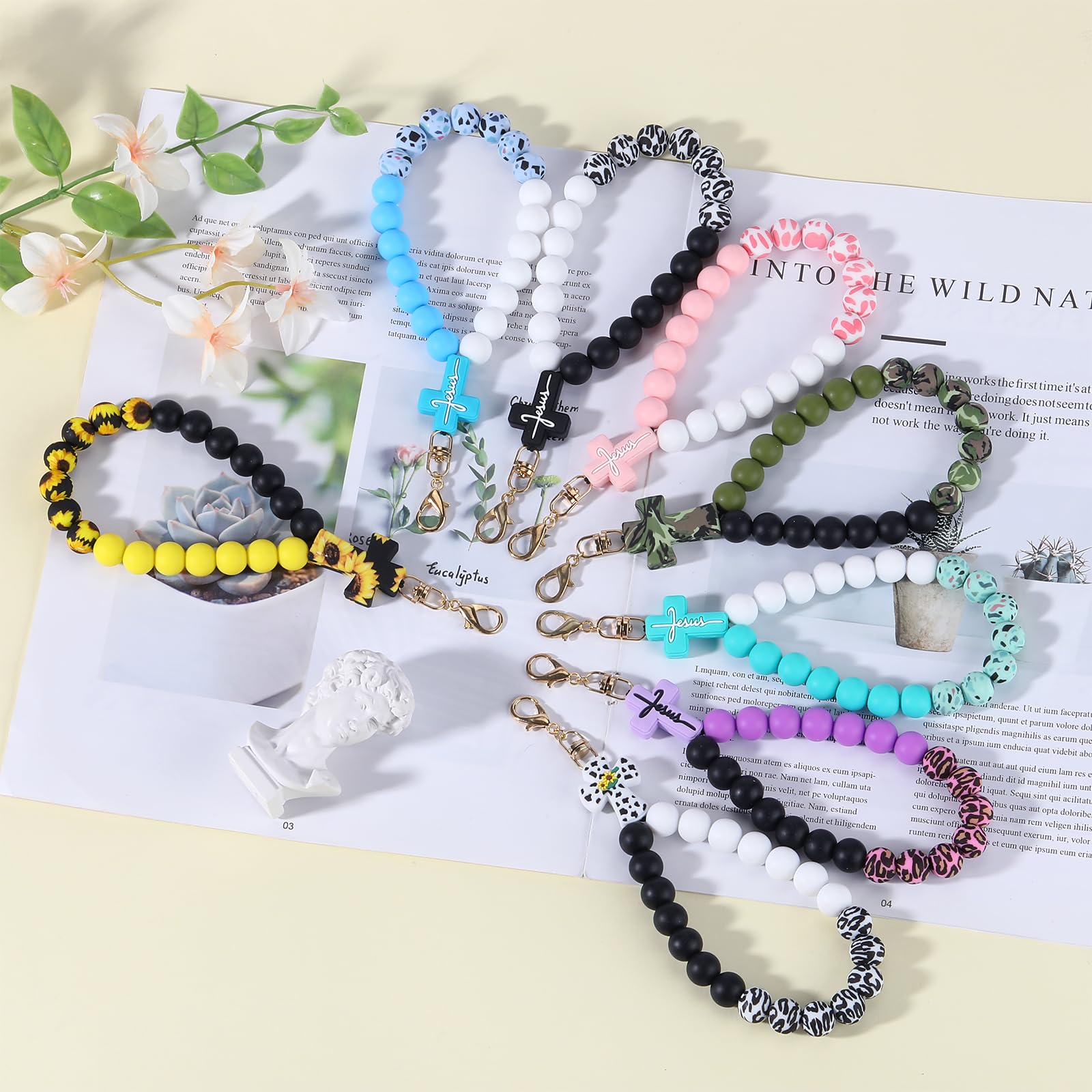 Dragonne Perles Silicone Pour Téléphone - Élastique, Mains Libres, Compatible IPhone, Samsung, Huawei… - 7
