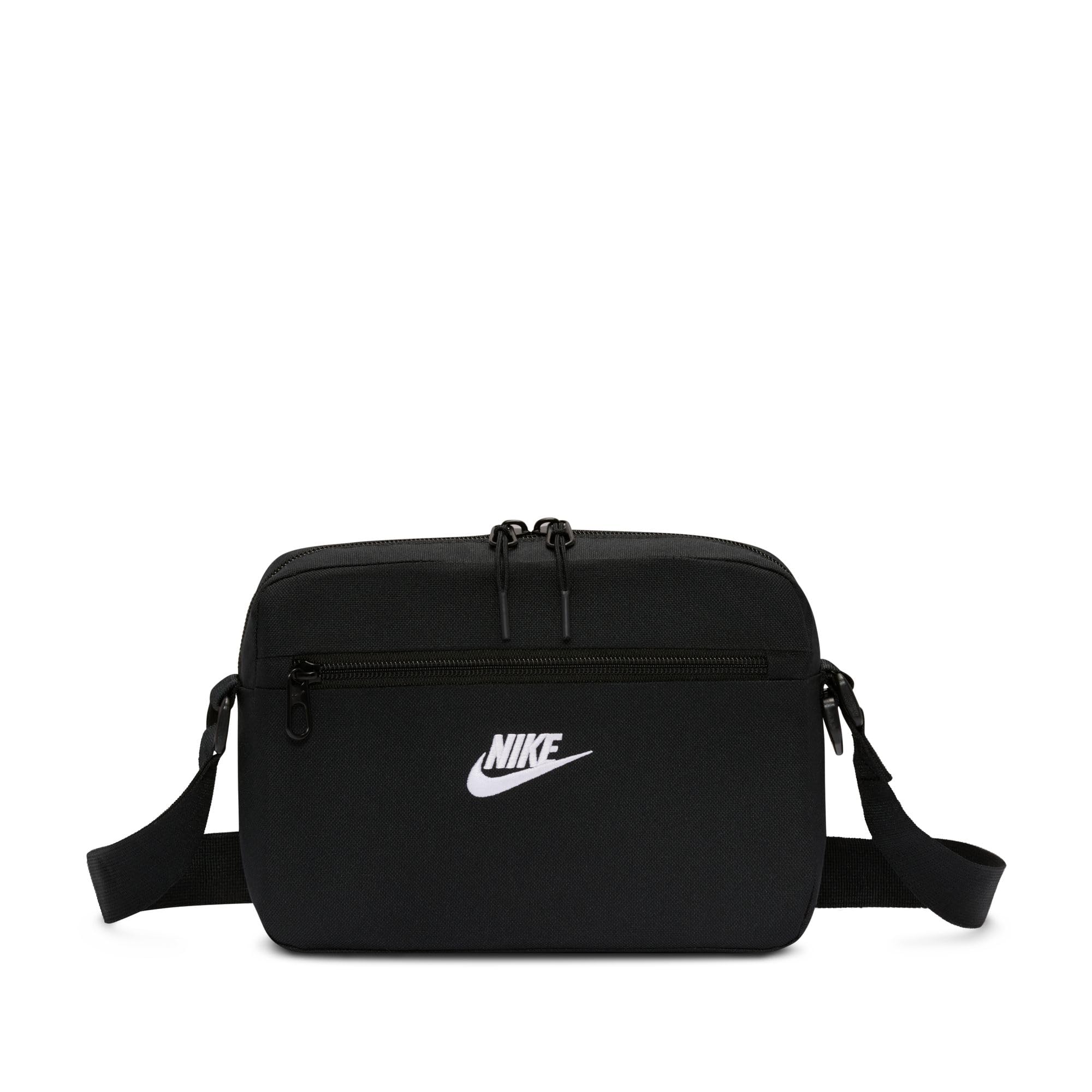 Nike Unisex Heritage 2.0 4L Crossbody Bag, Black/Black/White