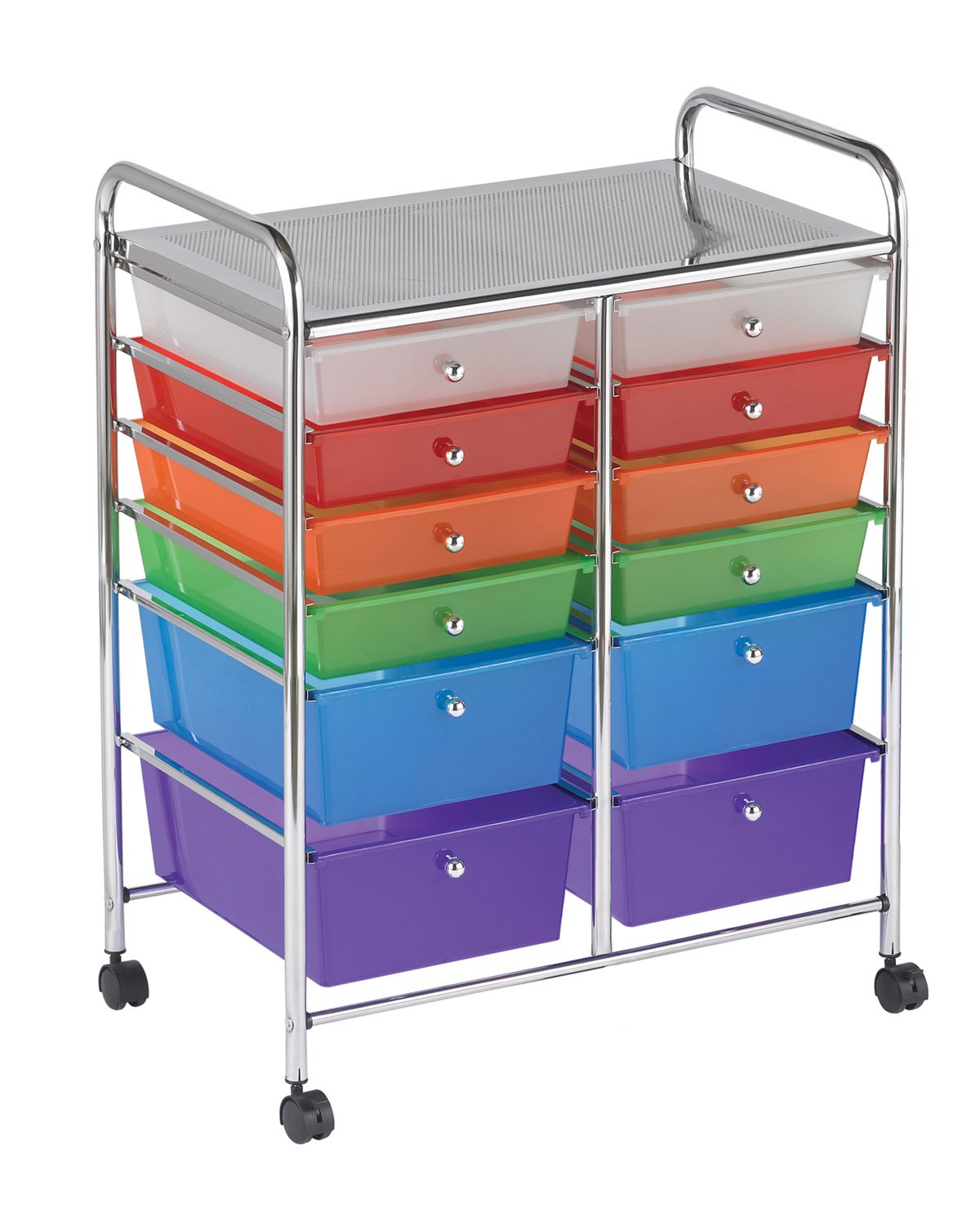 Offex Kids 12 Deep Drawers Mobile Organizer, Assorted