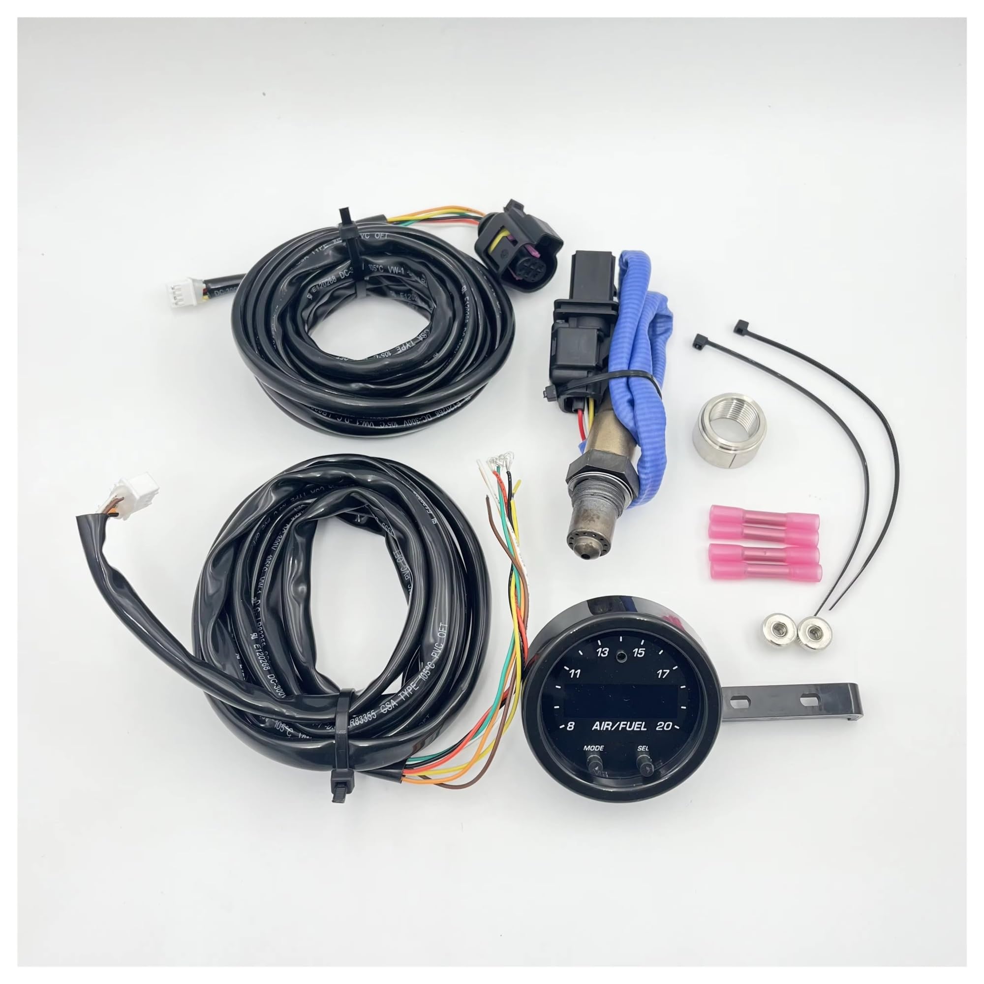 Sonda Lambda 30-0300 30-4110 Kit Medidor Relación Aire-Combustible O2 Banda Ancha Serie X LSU 4.9 0258017025 Sensor Oxígeno +15 * 4.3cm Sensor Oxígeno