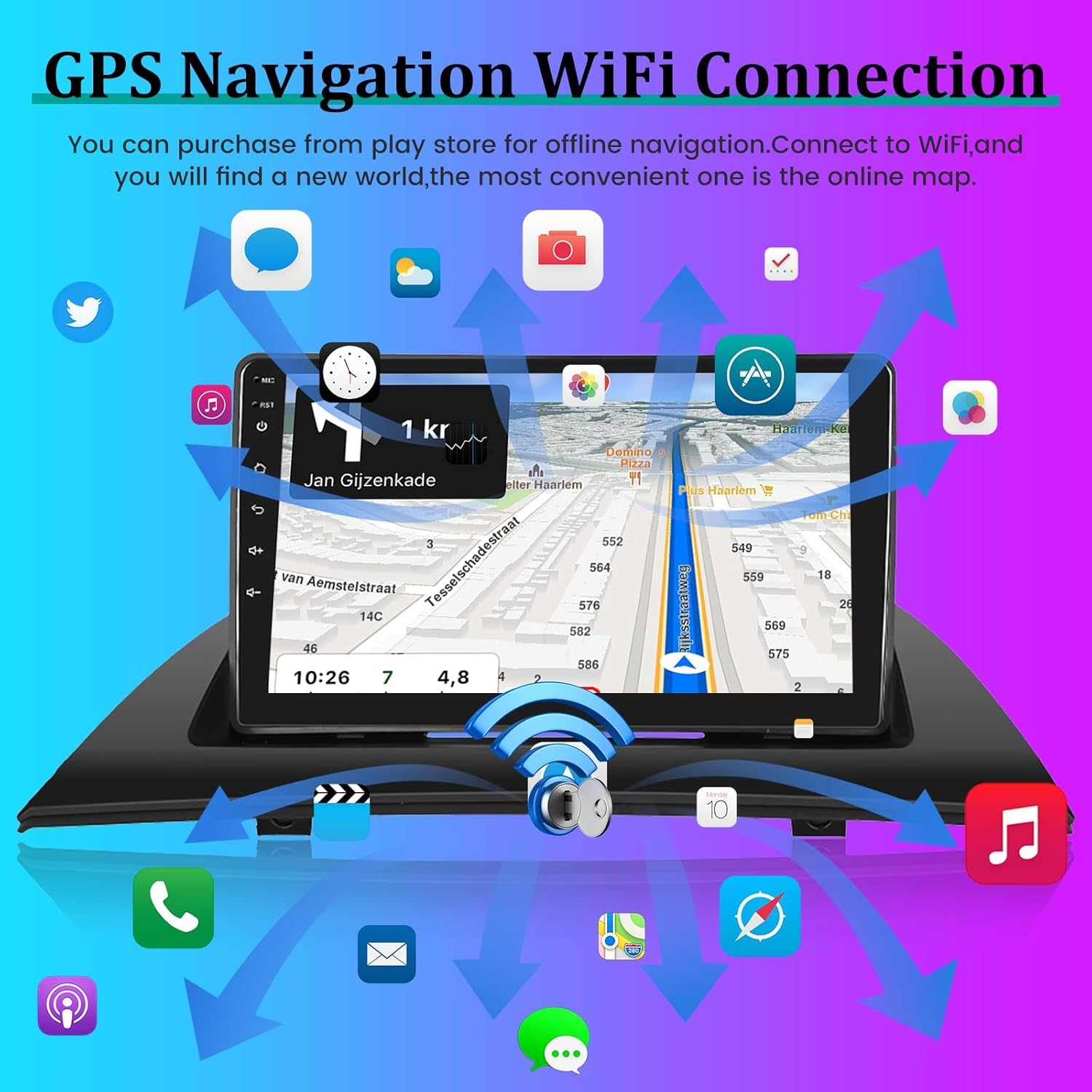 NHOPEEW 2+64G Autoradio per BMW X3 E83 2004-2012 - Carplay Senza fili e Android Auto - Stereo auto Android da 9 pollici con WiFi GPS EQ FM RDS + AHD Telecamera posteriore&Mic