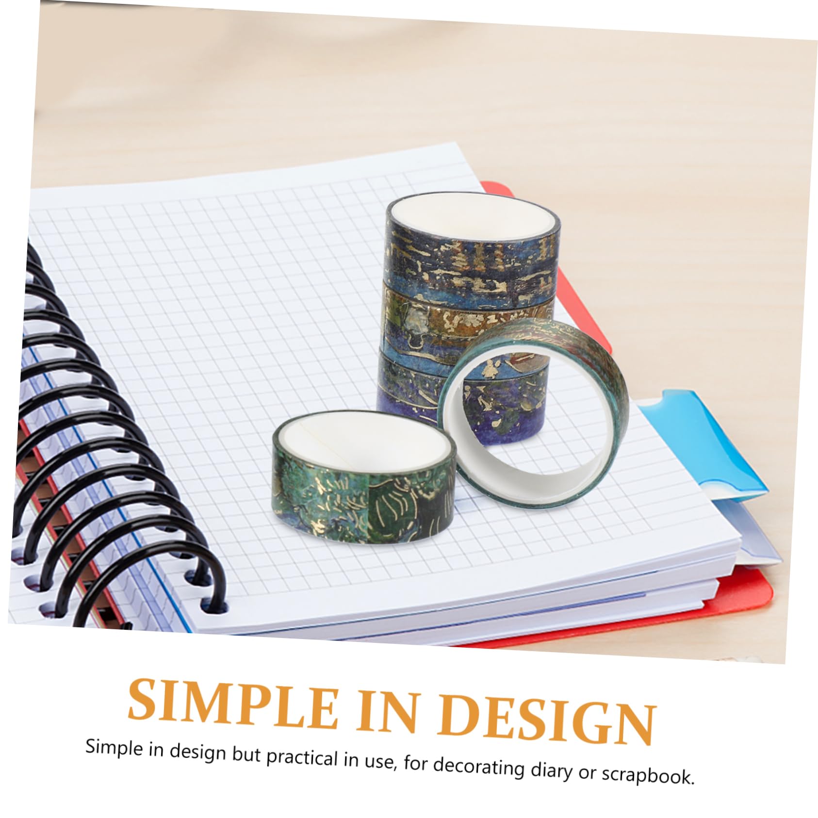 Uonlytech 4 Set Adesivi Artistici Retrò Modellato Decorativo Arte Nastro Fai Da Te Nastro Washi Per L'inserimento Nel Diario Nastro Washi Multiuso Nastri Fai Da Te Carta Sussurra 12 * 4