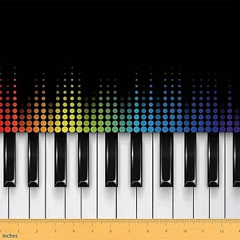 Amazon.com: Erosebridal Piano Fabric by The Yard,Acoustic Musical ...