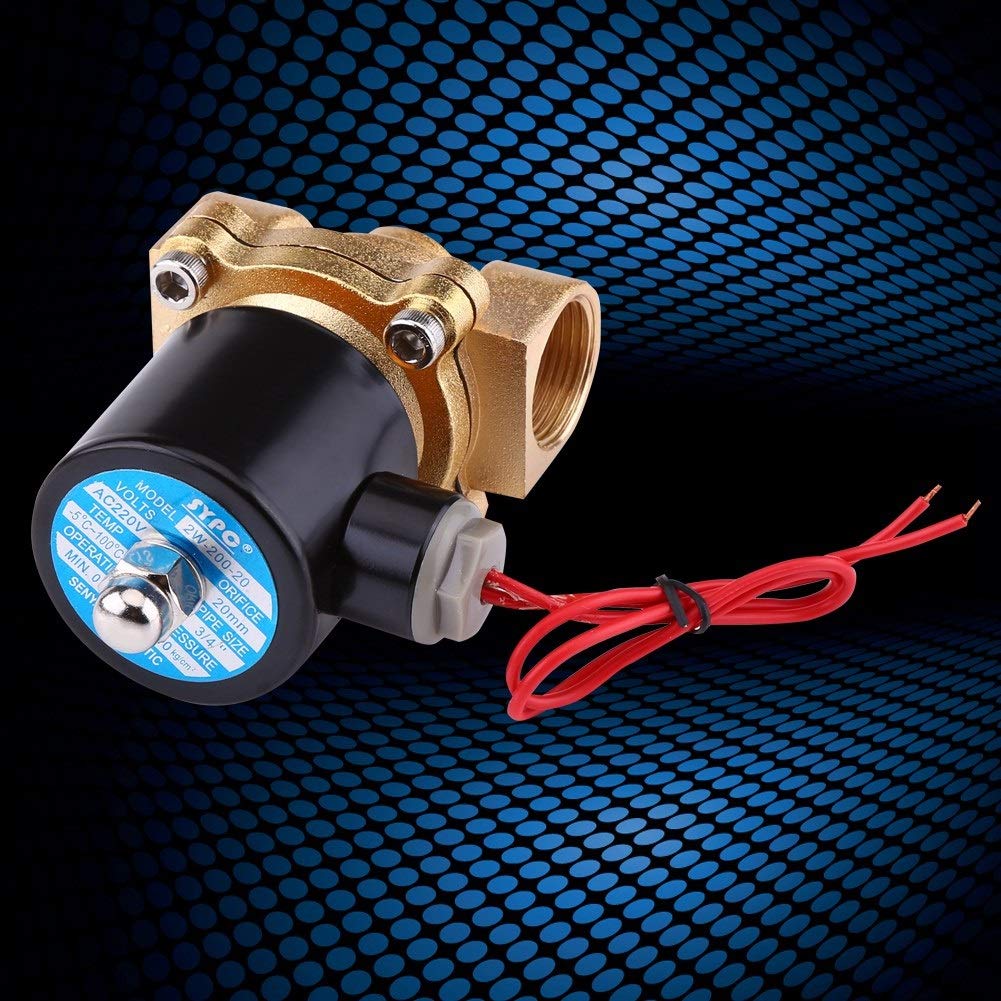 Elettrovalvola - NC Elettrovalvola 220V AC 3/4" NC elettrico Elettrovalvola zinco Corpo in lega for Acqua Olio Aria Gas