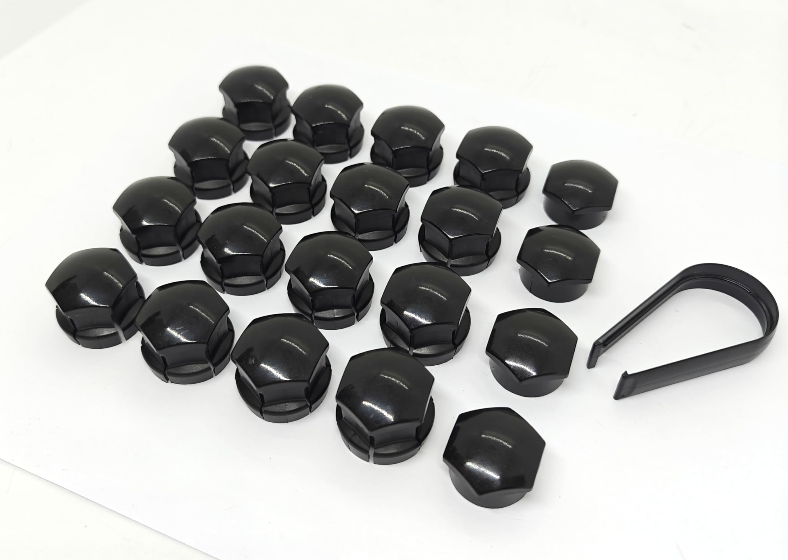 Cache-écrous de roue pour Volvo S60 S80 S90 V60 V90 XC40 XC60 XC90 POLESTAR (grand type, noir)