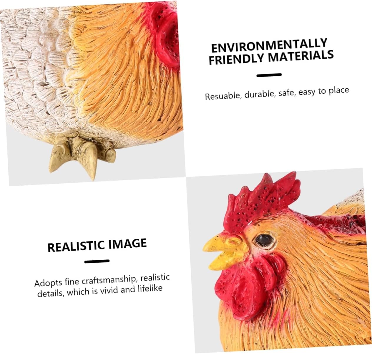 Amosfun Halloween Simulation Hen Decoration Realistic Tricky Props for Spooky Parties Eye-catching Creepy Decor for Halloween Carnivals and Costume Events Design Fine Craftsmanship