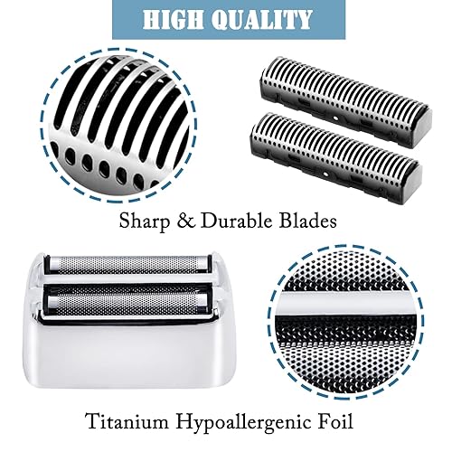 Miniatura 3 de FXFS2 - Lámina de repuesto y cortador compatible con la afeitadora Bab-yli-ss PRO Barbe-rology, cabezal de afeitadora para cuchilla de repuesto