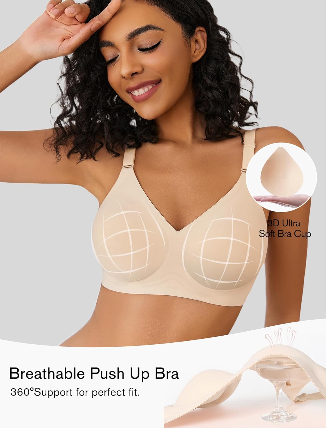 Avidlove Wireless Bras for Women Comfy Seamless Bra No Underwire Bras Full Coverage Bralettes Soft Comfortable Everyday Bra - Image 4