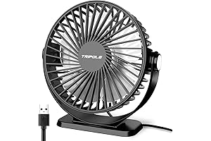 TriPole Personal Desk Fan, 5.1 Inch Mini USB Fan with 3 Speeds...
