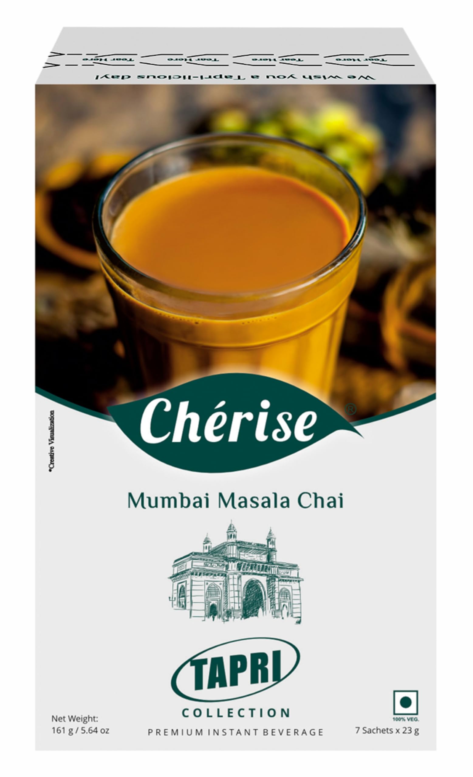 Cherise Tapri Premium Mumbai Masala Chai, Instant Tea Premix (23 g x 7 Sachets) (B088BC3PG4) Amazon Price History, Amazon Price Tracker