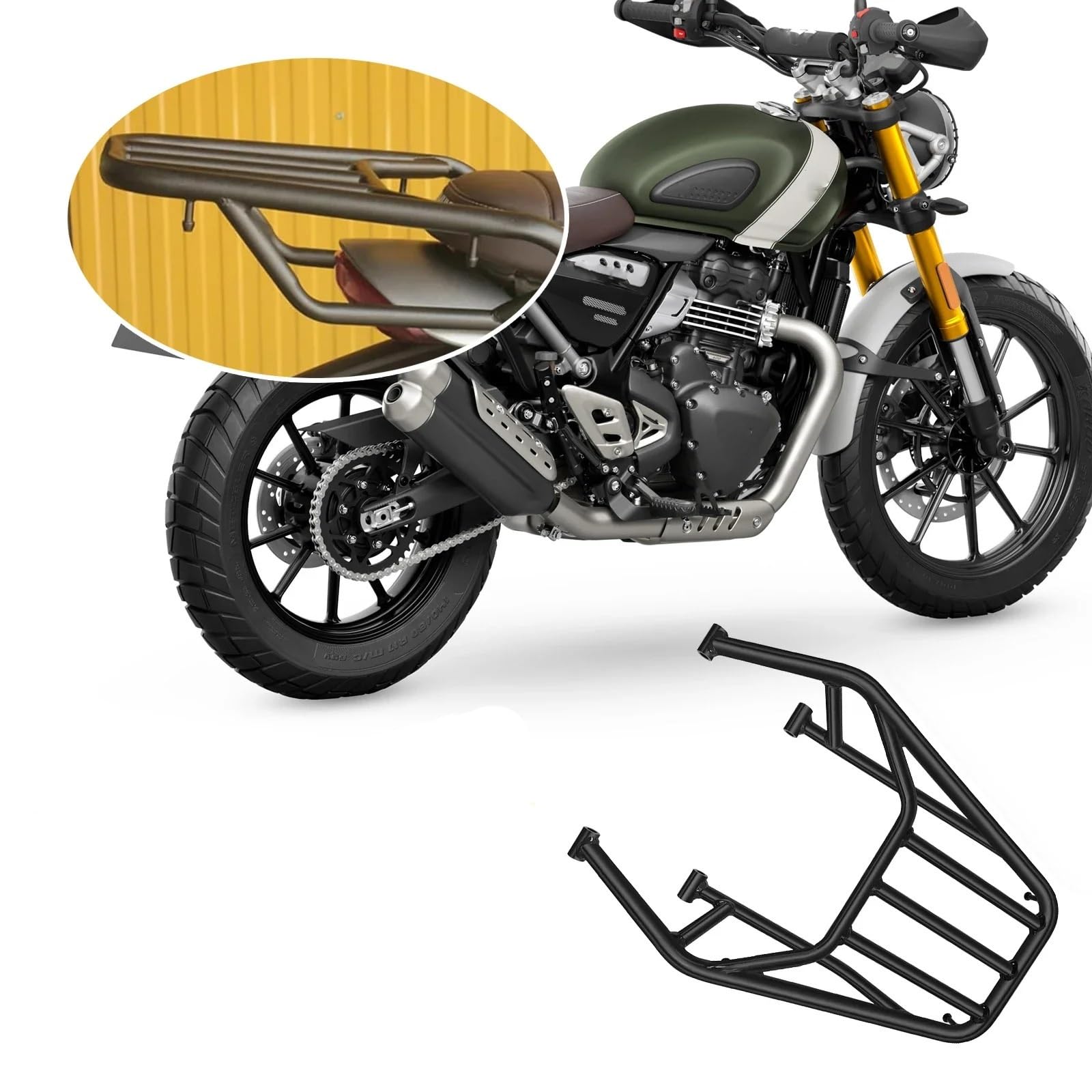 Tylny bagażnik motocyklowy Pasuje do Scrambler 400x Speed ​​400 scrambler 400x speed 400 2024-2025 tył motocykla stojak do przechowywania bagażu