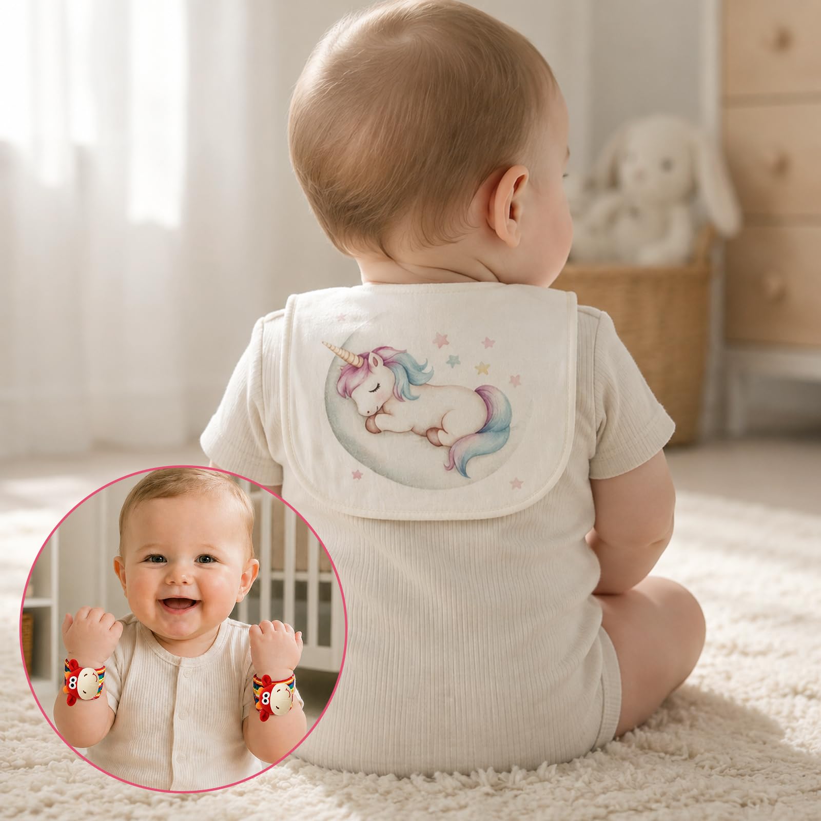 Set da 13 pezzi con regali per bambine, regalo per neonati, rosa