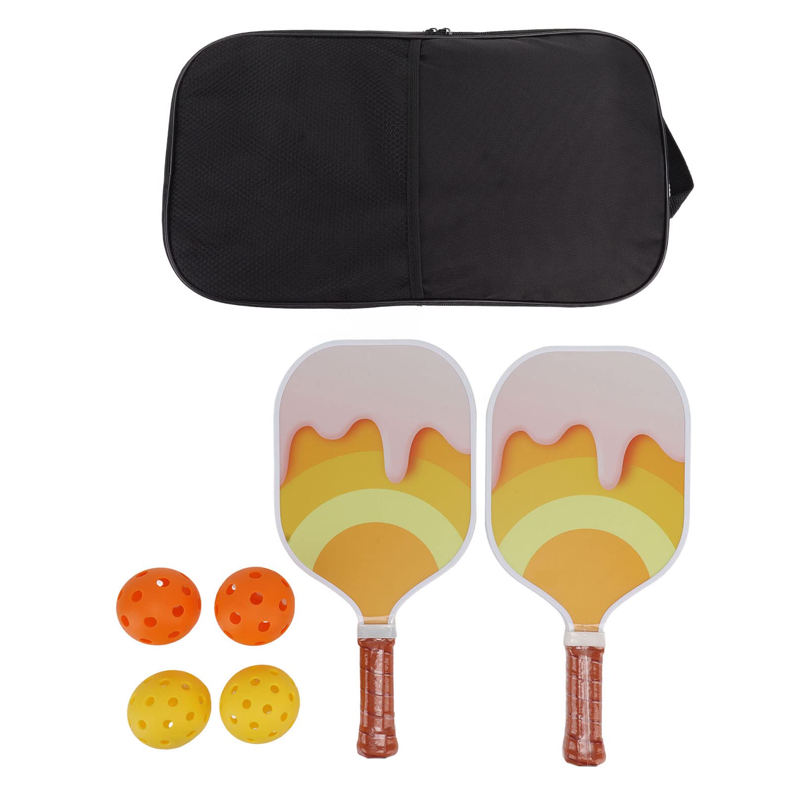 Set di Palette con Sfera in Fibra di Vetro, Impugnatura Morbida in Polipropilene, Palette Portatili Leggere in Fibra di Vetro con Borsa