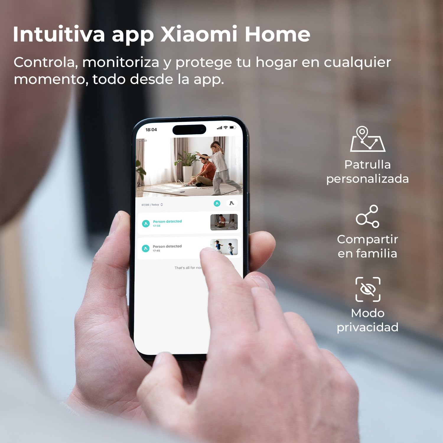 IMILAB 4K 8MP Cámara Interior, Cámara Vigilancia 360° para Mascotas/Bebés/Hogar, Compatible con Xiaomi Home App, WiFi 5G/2.4G Cám, Seguimiento Inteligente, Audio Bidireccional, Sin Suscripción(C40)