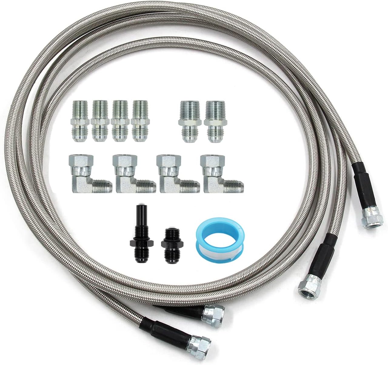 Garsent Getriebekühler Schlauchkit - Edelstahl PTFE Für LKW & SUV