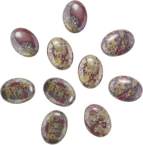 LiQunSweet 20 cuentas de ágata negra sueltas y lisas con forma ovalada de cabujones con parte trasera plana sin agujero, dijes a granel para