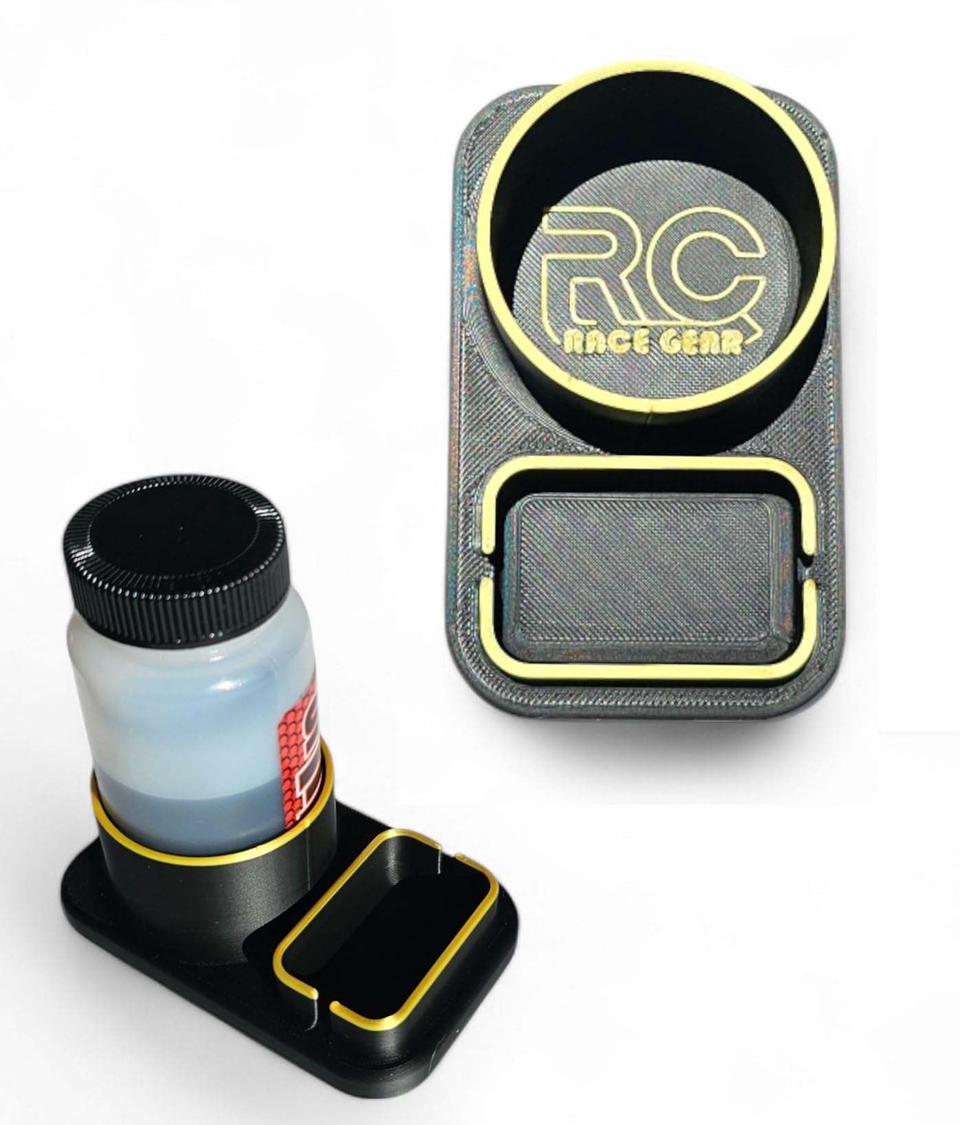 RC Race Gear - Tire Prep Bottle Holder with Brush Rest