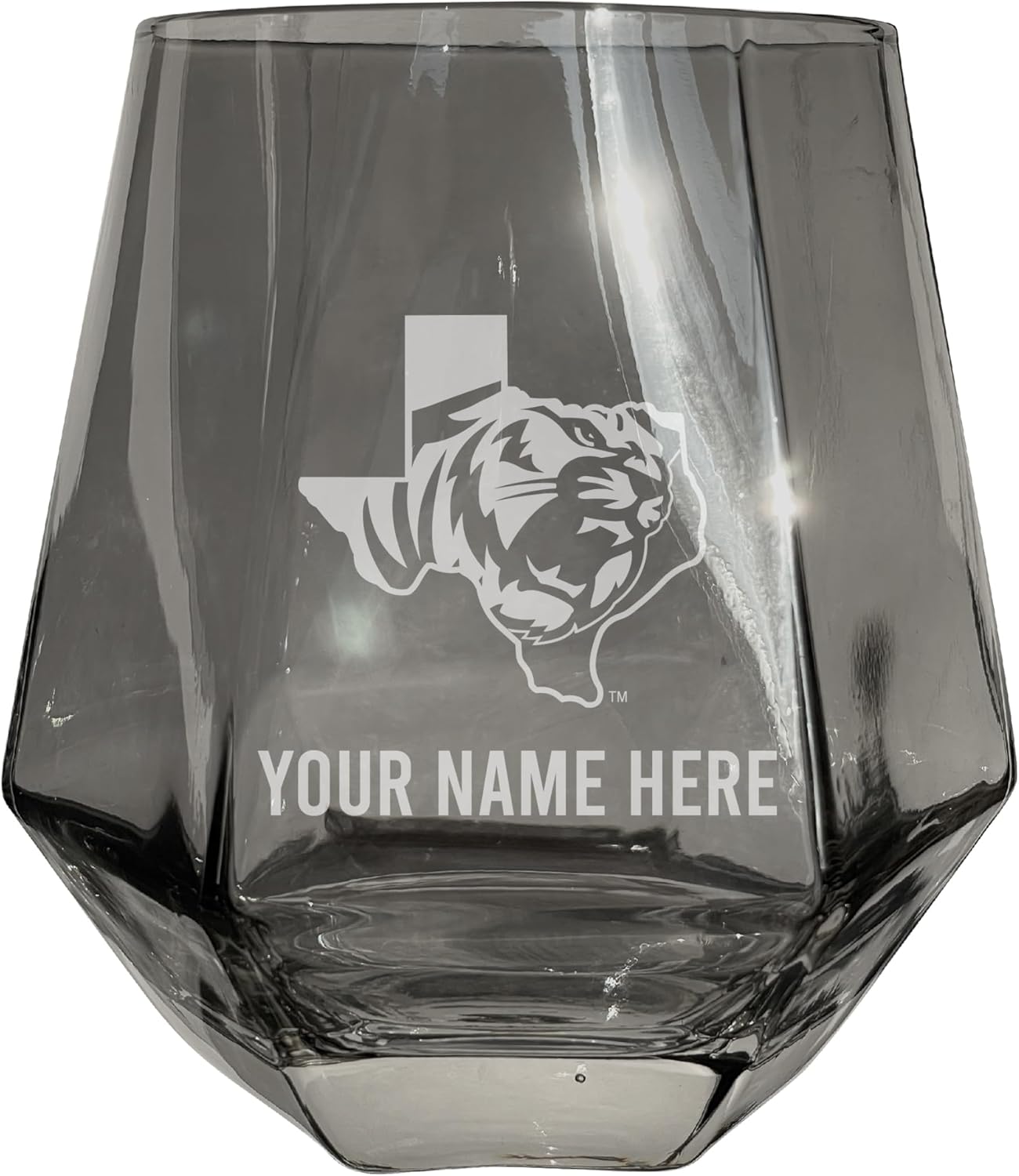 Copa de Vino Sin Pie Grabada East Texas Baptist University 10 oz Gris