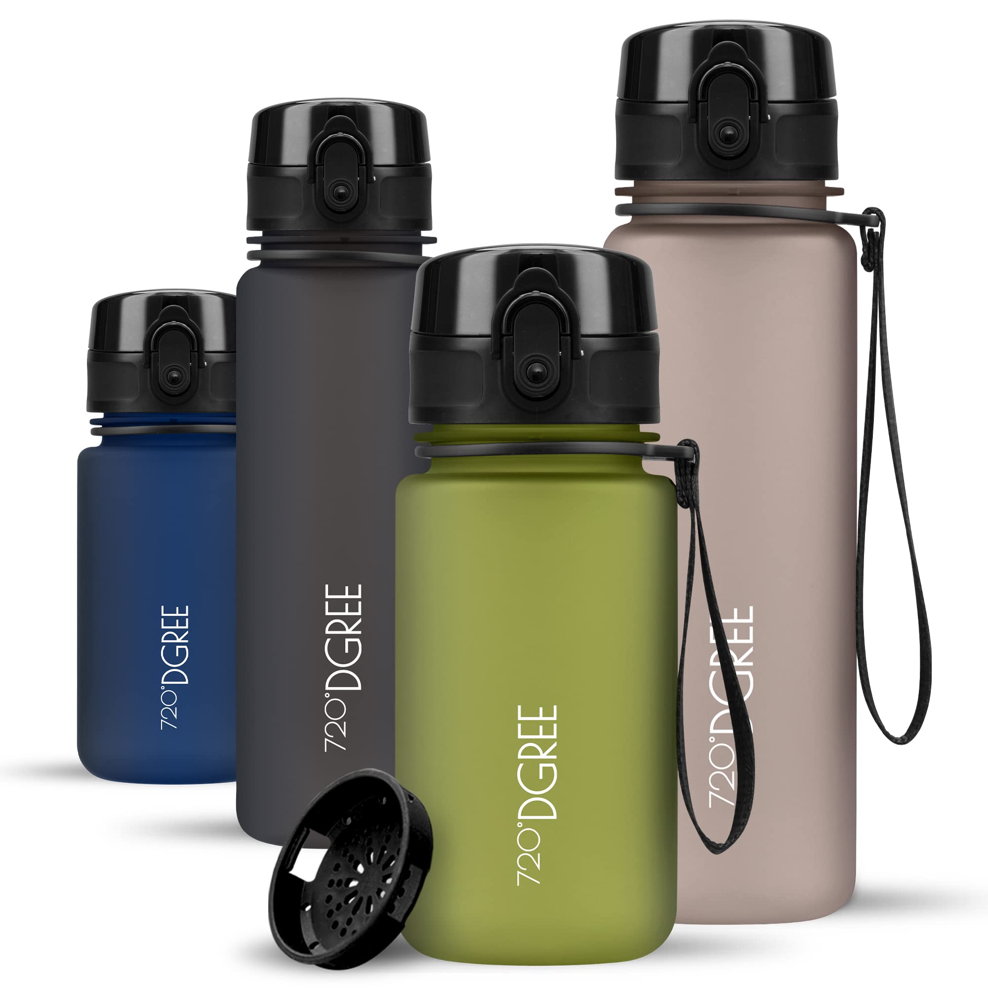 720°DGREE Botella Agua 1 Litro “uberBottle“ - Tamiz-Fruta, softTouch - Sin BPA, Prueba de Fugas, Reutilizable - Cantimplora, Water Bottle ideal para Deporte, Fitness, Gimnasio, Senderismo, Ciclismo — view 312