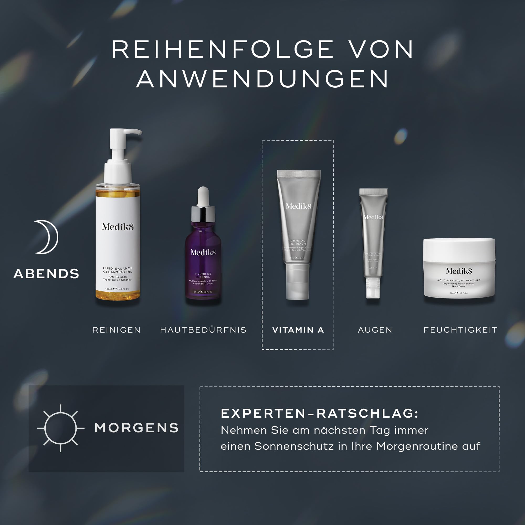 Medik8 Crystal Retinal 3 - Age-Defying Retinal Nachtserum - Verbessert Faltenbild - 0.03% Retinalstärke - 11-mal schneller als Retinol - Für neue Vitamin-A-Anwender - 30ml