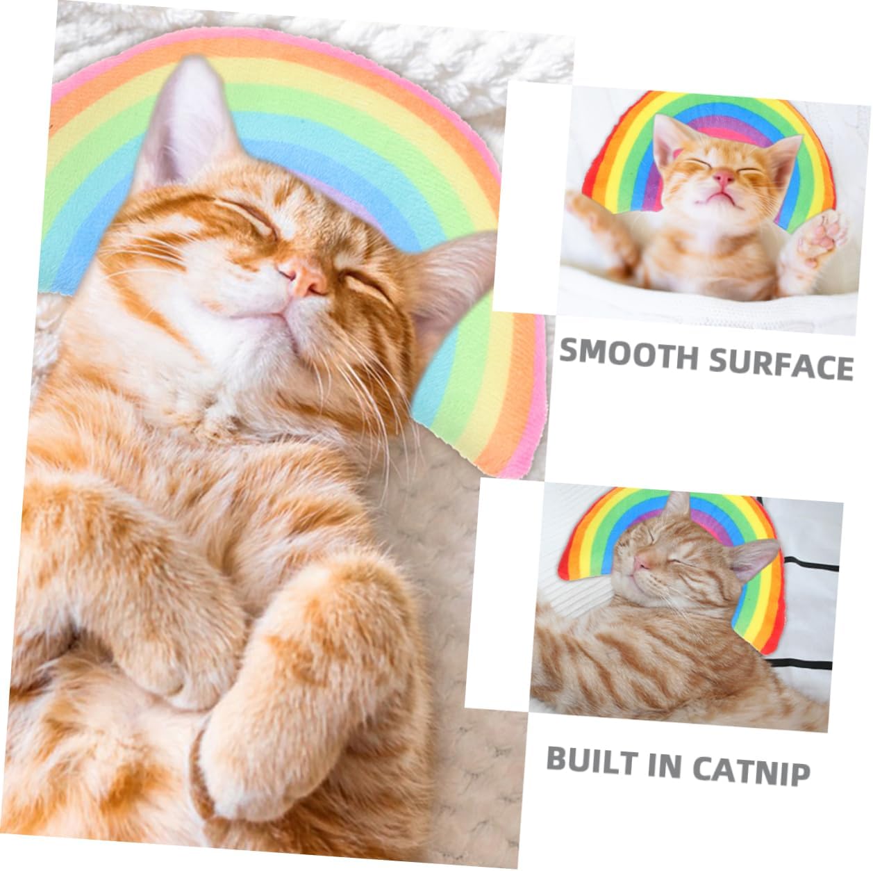 6Pcs Cat Calming Pillow U Shaped Pet Sleep Cushion Washable Cat Pillows for Indoor Cats Rainbow Colors for Comfortable Resting and Relaxation