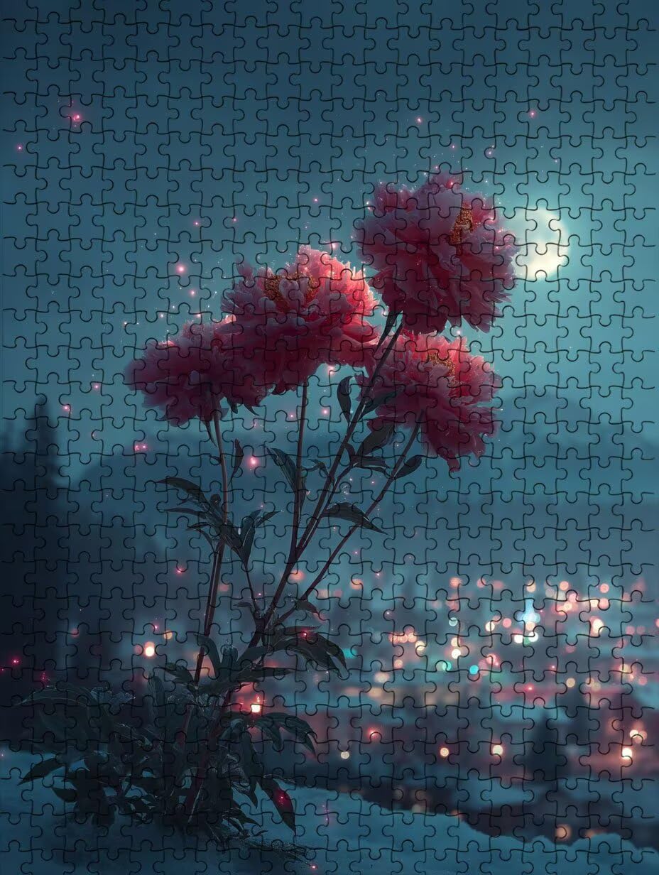 Puzzle de 5000 para Adultos, Flores Rojas, Rompecabezas Clásicos YHPGL7-317