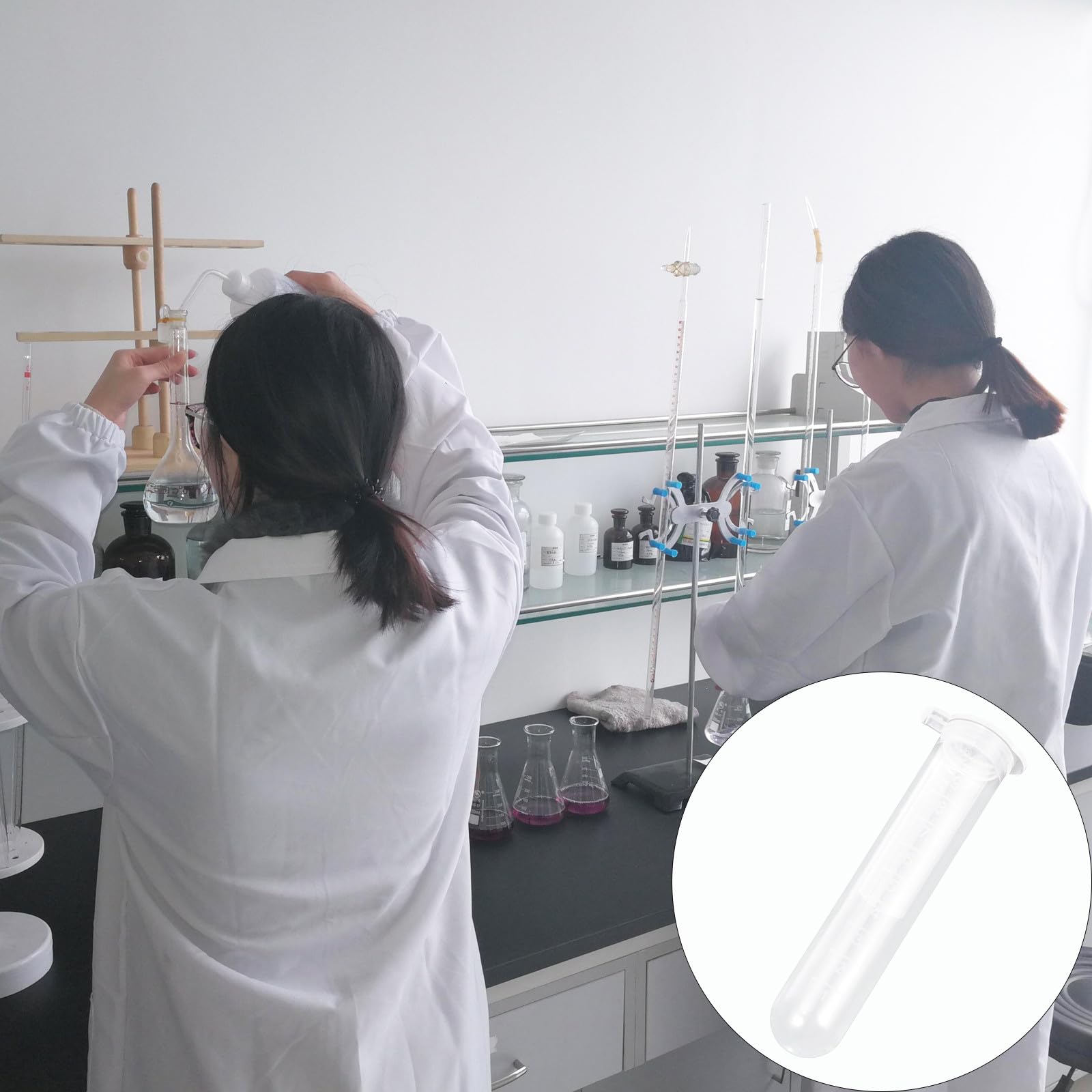 Provette e Tappi Ventilati in Plastica Scala Graduata da Centrifuga 10ml 200 per Laboratorio Scientifico e Biologia Molecolare